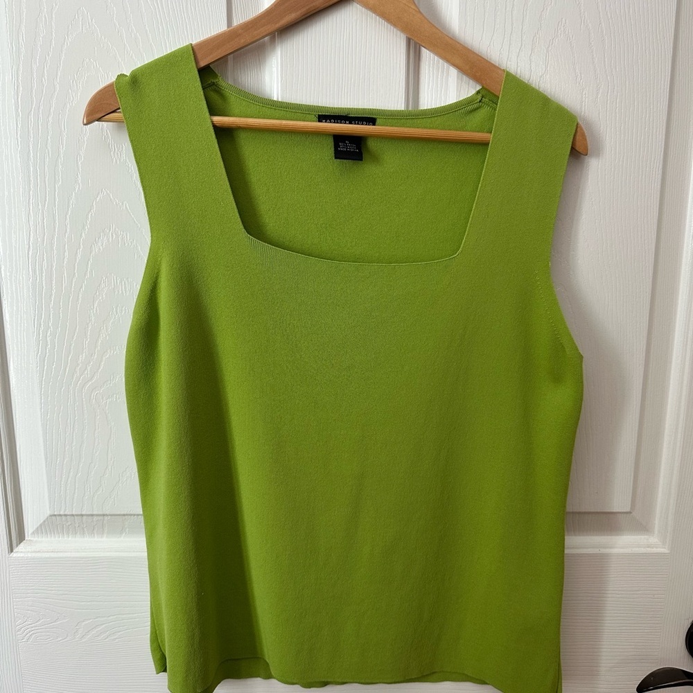 Madison Studio Lime Green Women's Cardigan and Tank Set - Picture 2 of 10